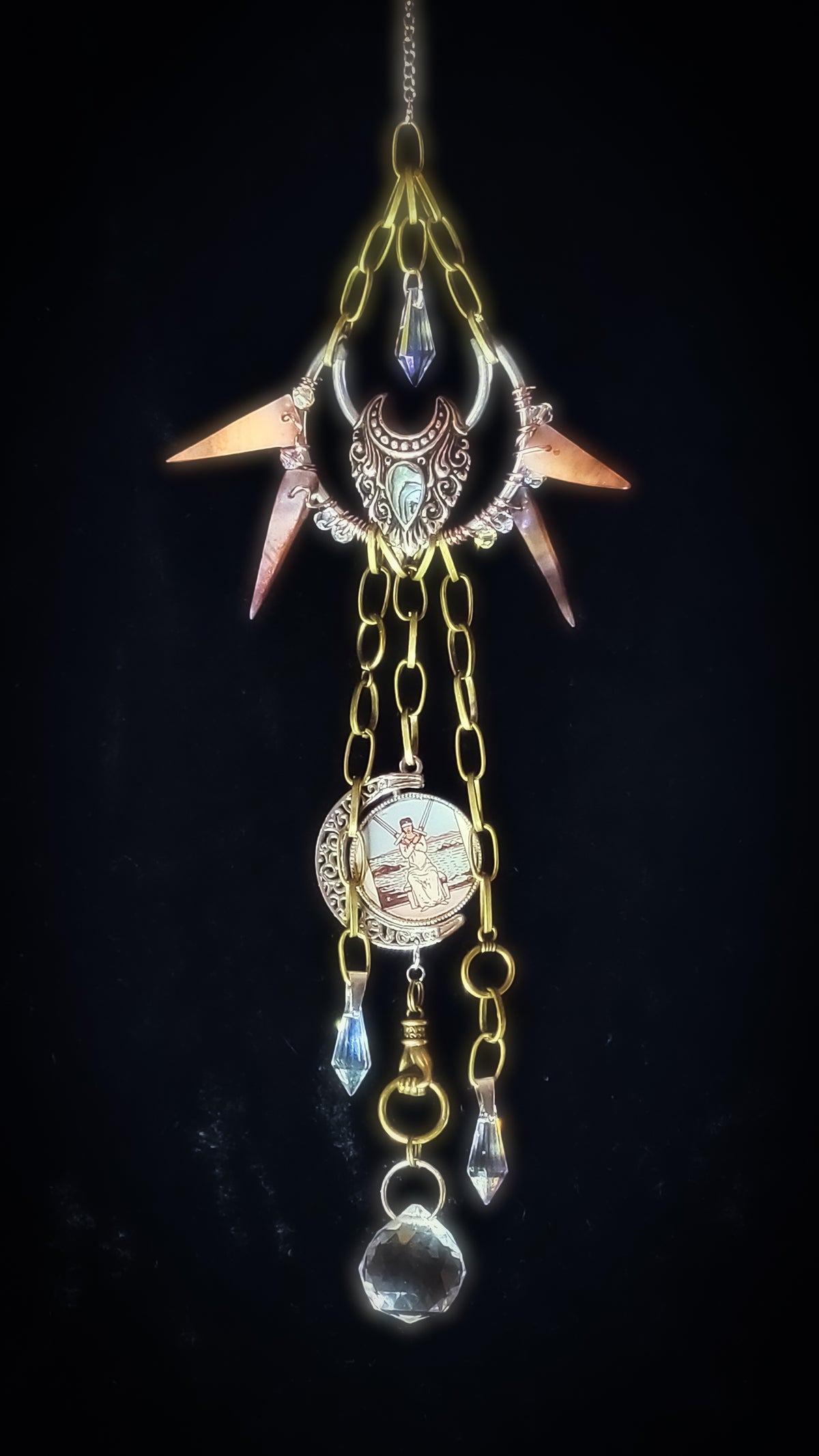 II OF SWORDS - Nocturne Arcana Collection Suncatcher
