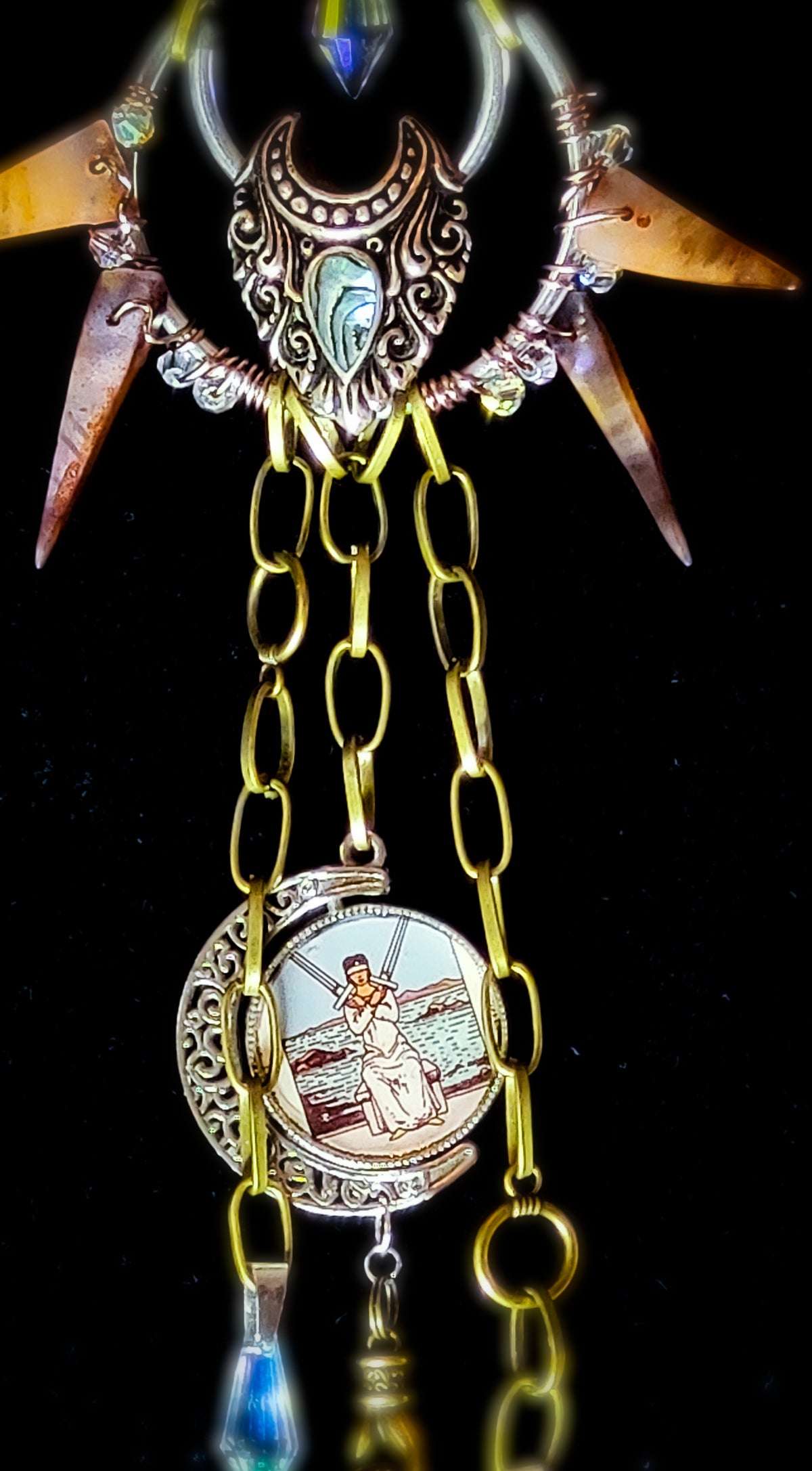 II OF SWORDS - Nocturne Arcana Collection Suncatcher