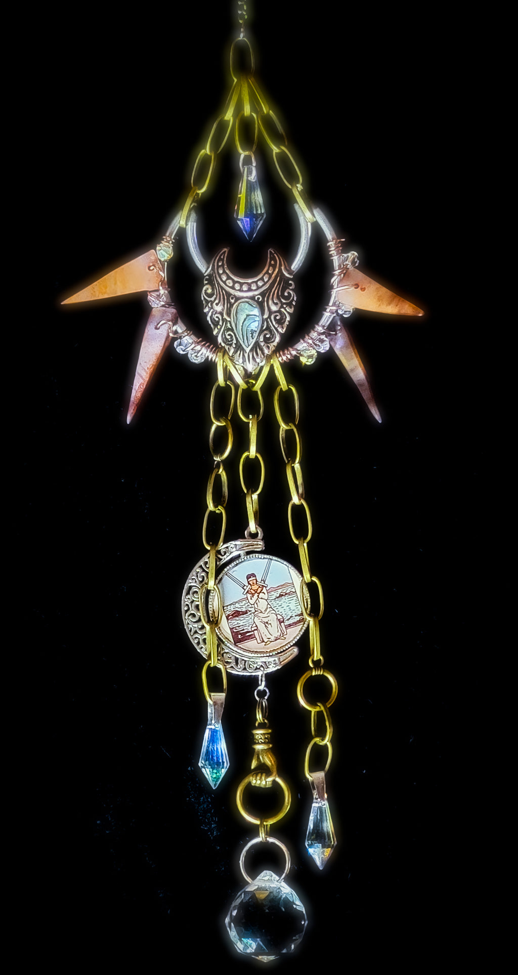II OF SWORDS - Nocturne Arcana Collection Suncatcher