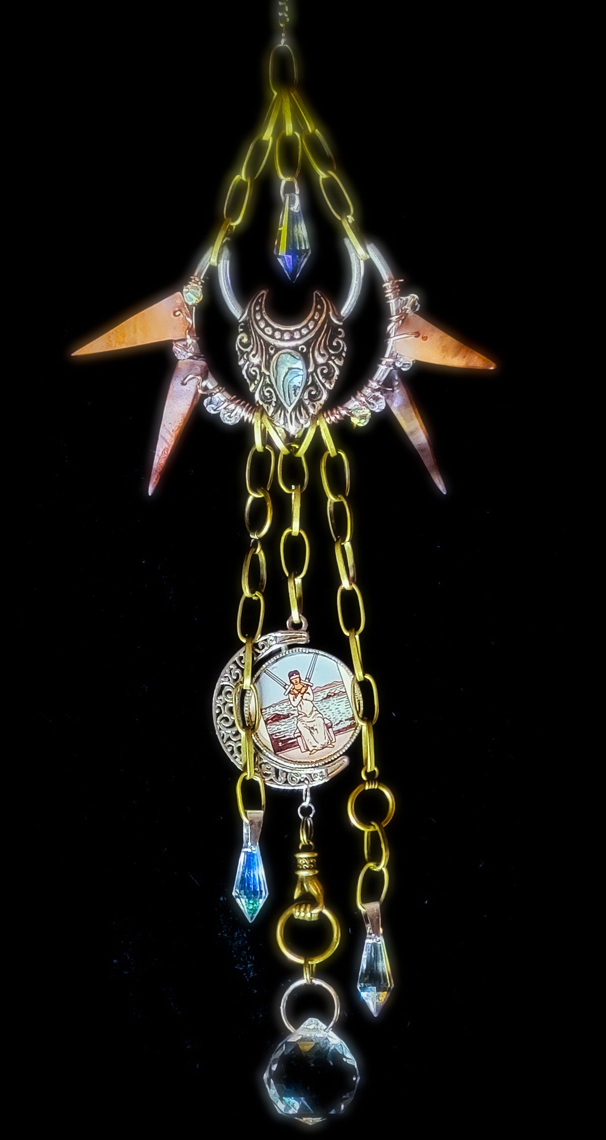 II OF SWORDS - Nocturne Arcana Collection Suncatcher