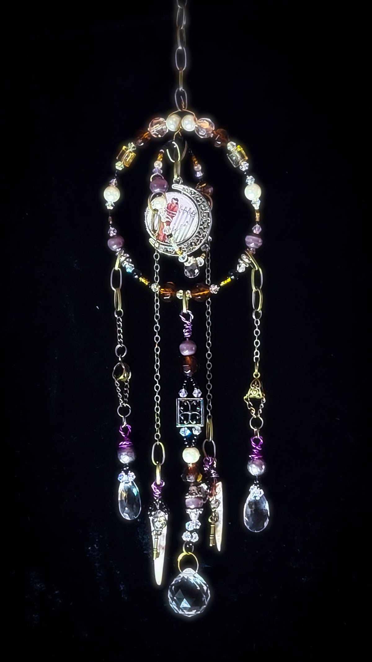 VIII OF SWORDS - Nocturne Arcana Collection Suncatcher