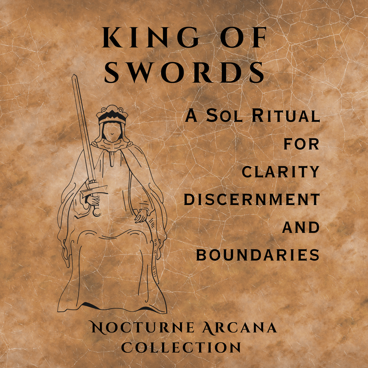 KING OF SWORDS - Nocturne Arcana Collection Suncatcher