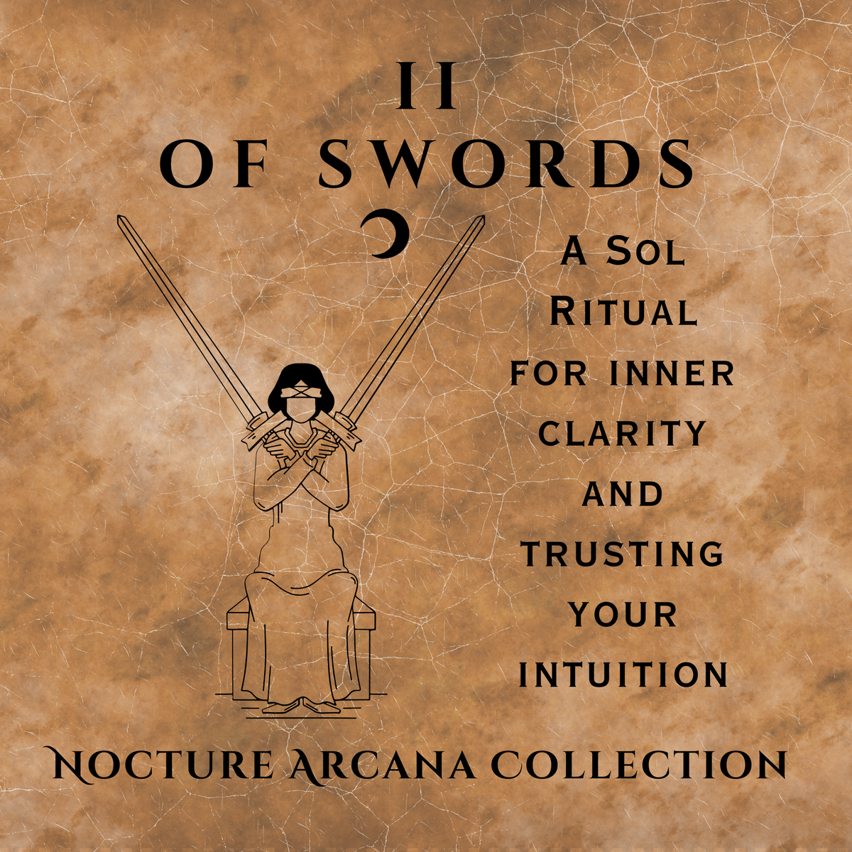 II OF SWORDS - Nocturne Arcana Collection Suncatcher