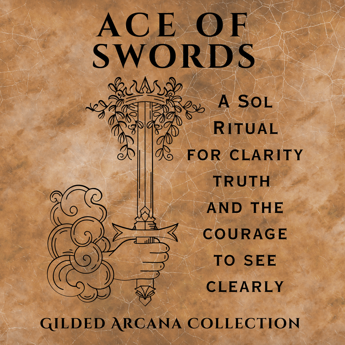 ACE OF SWORDS - Gilded Arcana Collection Suncatcher